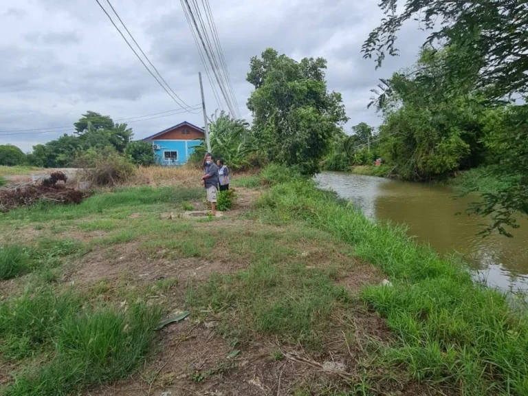 ขายที่ดินเปล่า 228 ตรว หลังติดคลองใหญ่ บรรยากาศดี น้ำ ไฟ