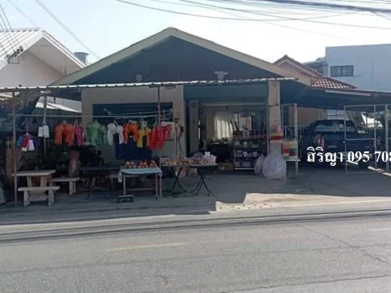 ขายบ้านร้านขายของที่ดินติดถนนใกล้มหาวิทยลัยแม่โจ้ 1 กม