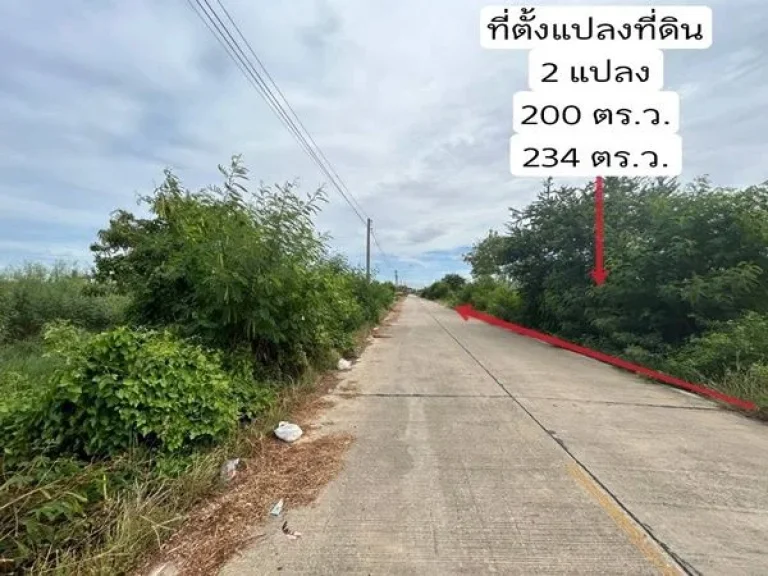 ขายที่ดินแปลงเล็ก 2 แปลง ลาดหลุมแก้ว เข้าทางวัดบัวสุวรรณประด