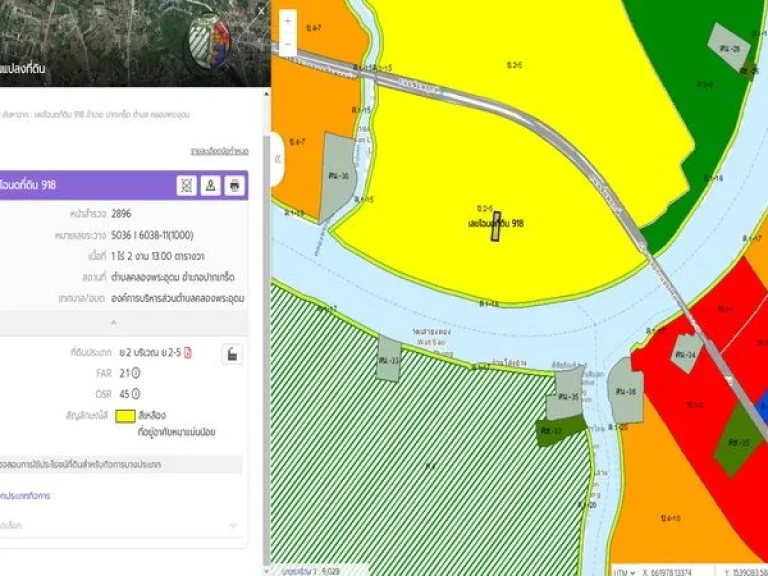 ขายที่ดิน ใกล้วัดบางจาก ถนนชัยพฤกษ์ อำเภอปากเกร็ด นนทบุรี