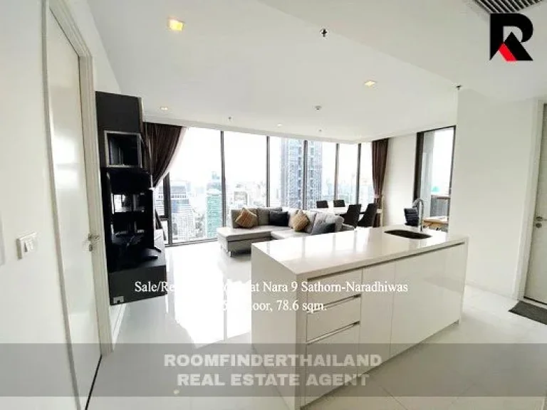 เช่า FOR RENT NARA 9 CONDOMINIUM 2 beds 2 baths 78 Sqm 48000 CLOSE BTS CHONGNONSI