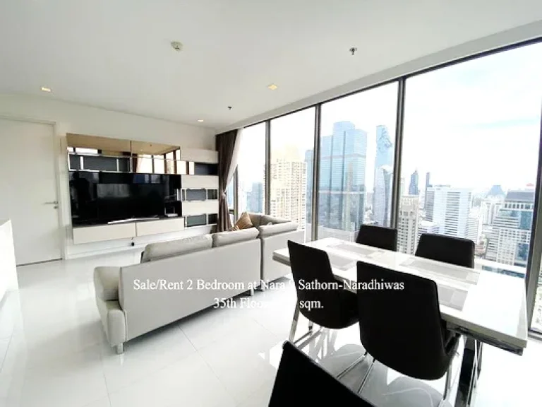 เช่า FOR RENT NARA 9 CONDOMINIUM 2 beds 2 baths 78 Sqm 48000 CLOSE BTS CHONGNONSI