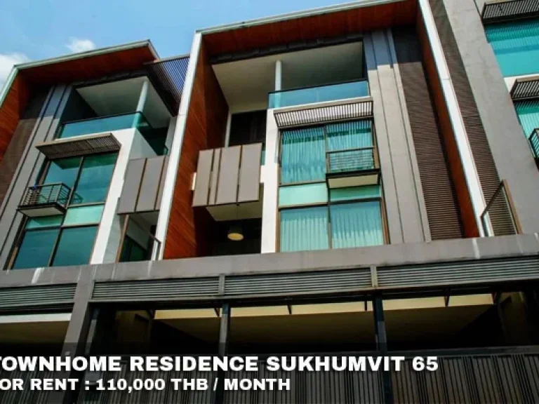 เช่า FOR RENT RESIDENCE SUKHUMVIT 65 4 beds 5 baths 29 Sqw 110000 CLOSE BTS PHRAKANONG