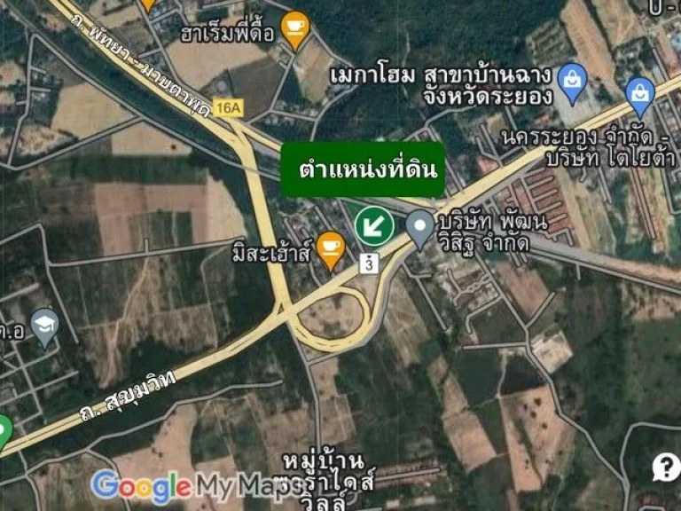 ขายที่ดินผังสีแดง 6-0-89 ไร่ ติดถนนสุขุมวิท อบ้านฉาง จระยอง