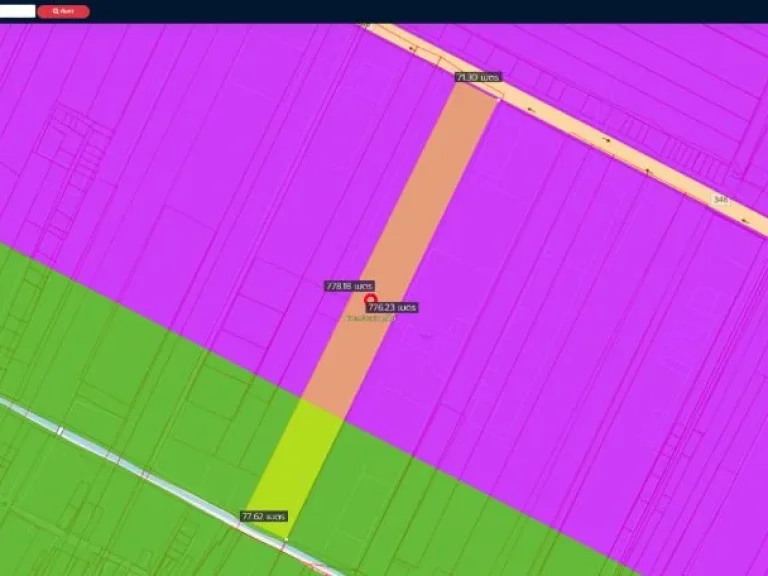 ขายที่ดิน38ไร่ พื้นที่สีม่วง หน้ากว้าง 70ม ถนน346