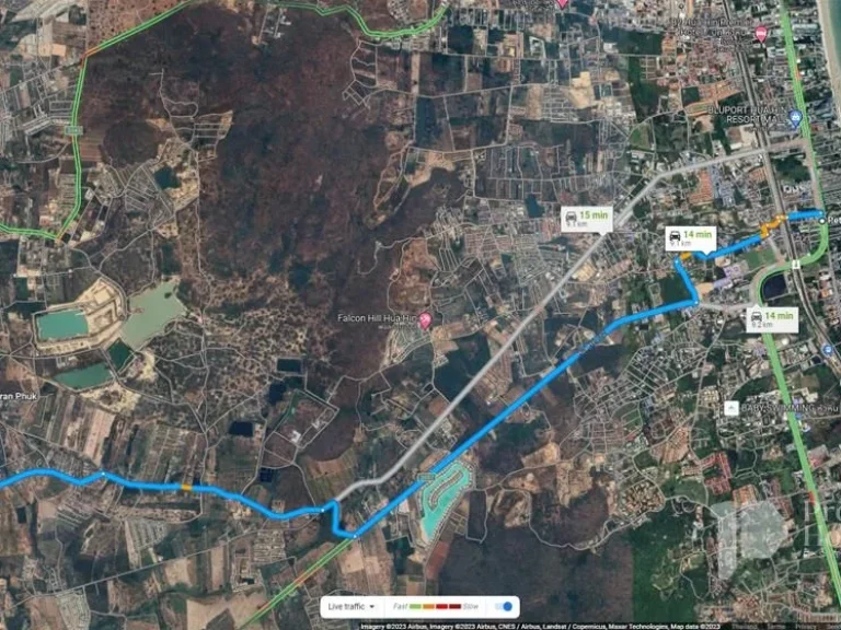 ขายที่ดินหัวหิน ที่ดินเปล่า ทับใต้ ติดถนน 2004 ขนาด 7 ไร่