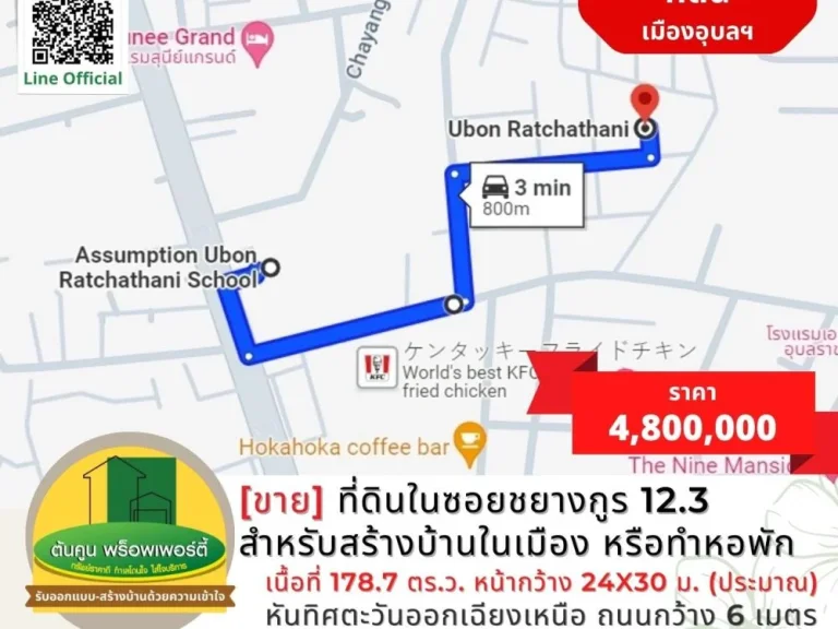 ขายที่ดินในซอยชยางกูร 123 เหมาะสำหรับสร้างบ้านในเมือง