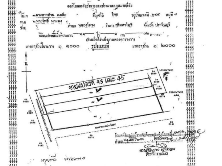 ขายที่ดิน 49 ไร่320ตราง ที่ตำบลเขาหินช้อน อำเภอพนมสารคาม