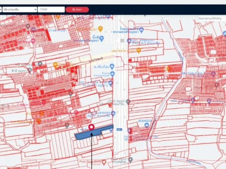 ขายที่ดินบริเวณถนนทางหลวงสายเอเชีย หมายเลข 1 บางปะอิน-อยุธยา