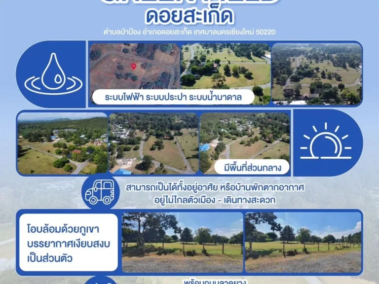 ขายที่ดินดอยสะเก็ด โครงการ Greenfield 3 แปลง 669 ตารางวา