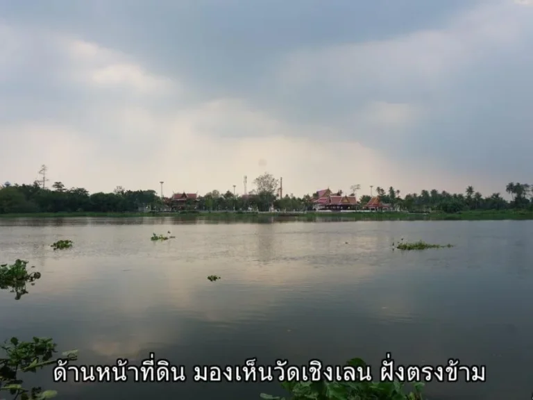 ขายที่ดินติดแม่น้ำท่าจีน สามพราน นครปฐม อยู่ฝั่งตรงข้ามวัดเช