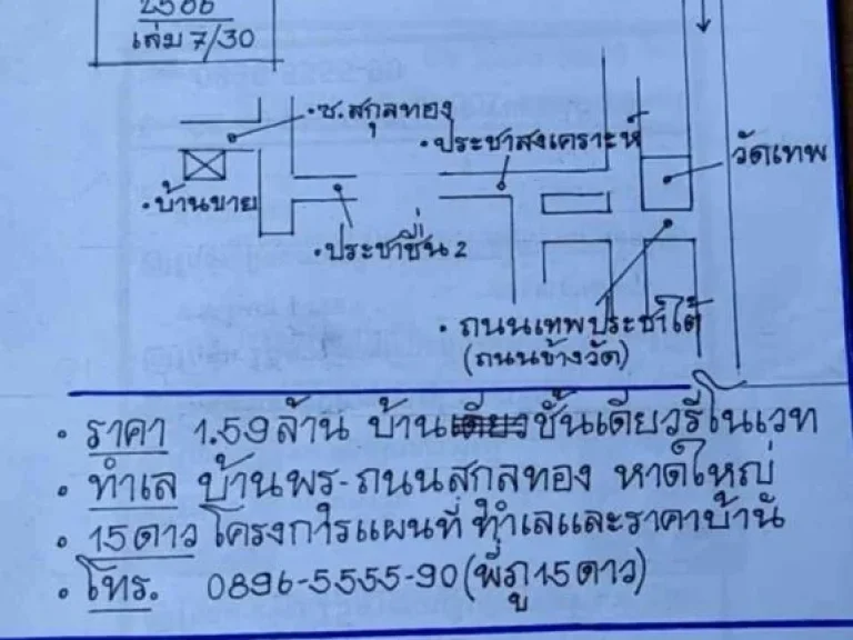 คู่มือซื้อขายบ้านหาดใหญ่ บ้านชั้นเดียวรีโนเวท 2ห้องนอน