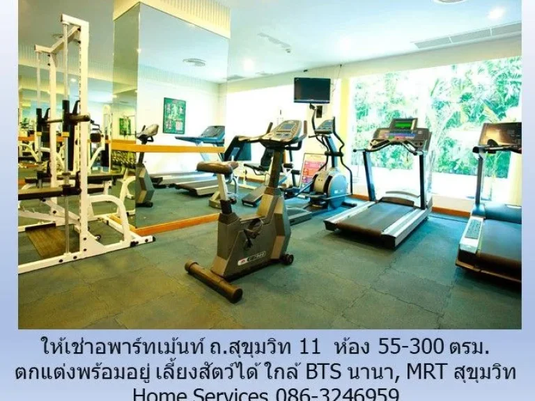 ให้เช่าอพาร์ทเม้นท์ ถสุขุมวิท 11 ห้อง 55-300 ตรม