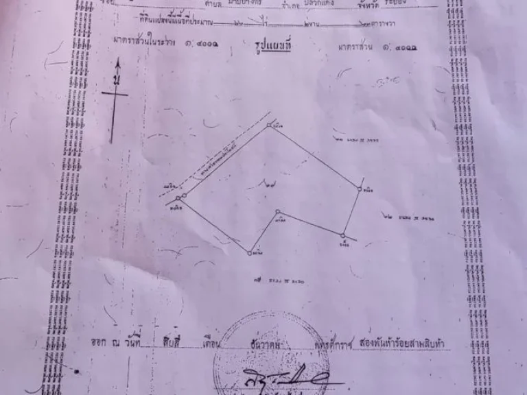 ขายที่ดินมาบยางพร ปลวกแดง 2 โฉนดรวมกัน 53 ไร่ 2 งาน 13 ตรว