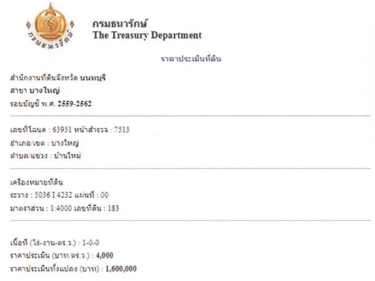 ขายที่ดิน 1 ไร่ พร้อมบ้านชั้นเดียว ตบ้านใหม่ อบางใหญ่