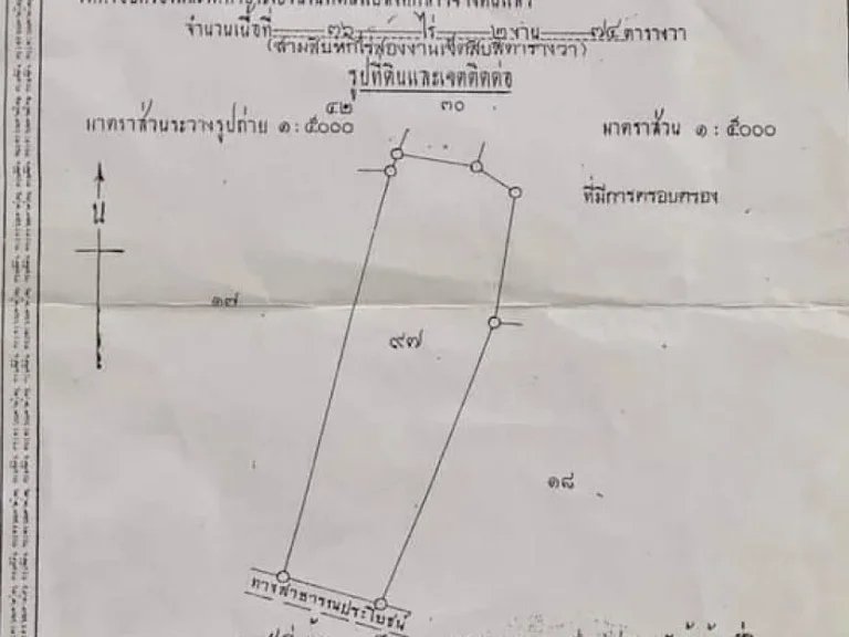 ขายที่ดินเนื้อที่ 36 ไร่ 2 งาน 74 ตรวเอกสารสิทธิ นส3 ก