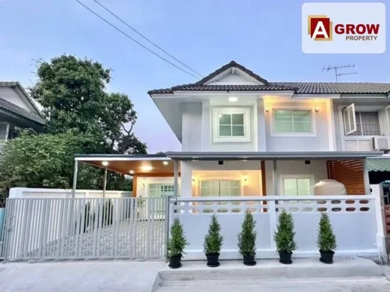 หมู่บ้านพฤกษา 26 บางใหญ่อยู่ต้นโครงการหน้าหมู่บ้านมีเซเว่น