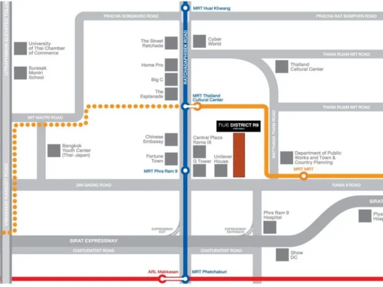 Nue District R9 ใกล้ MRT พระราม 9 ขนาด 26 ตารางเมตร 1 นอน