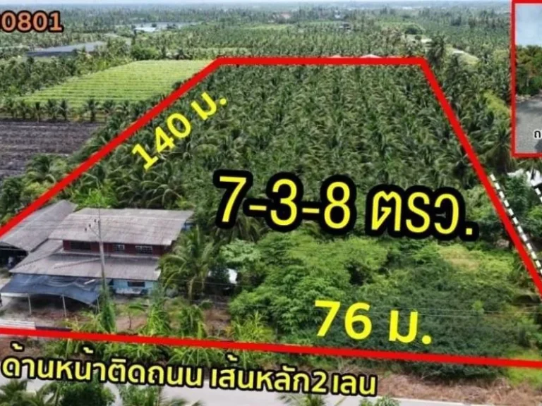 ขายที่ดินพร้อมบ้าน ที่สวย บ้านแพ้ว สมุทรสาคร มีสวนมะพร้าว 7