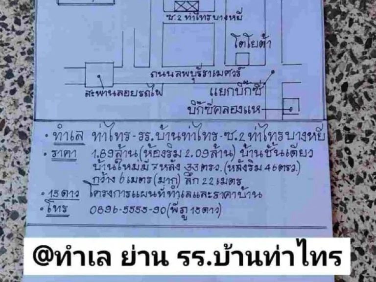 บ้านชั้นเดียวใหม่ 33ตรวหลังริม46ตรว ย่าน รรบ้านท่าไทร