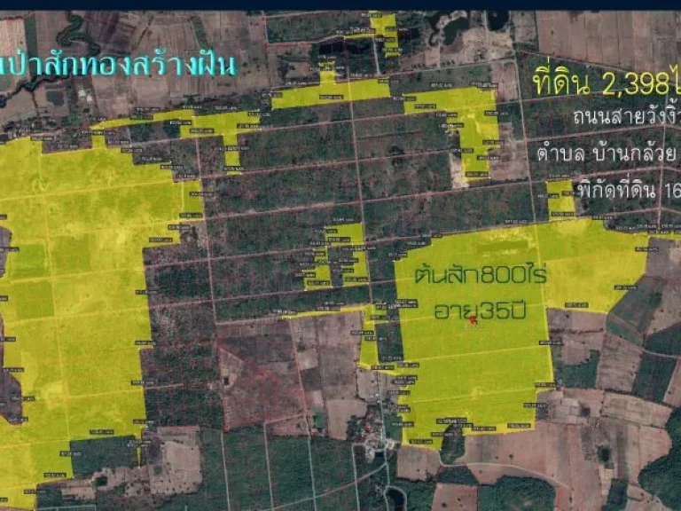 โครงการสวนป่าสักทองสร้างฝัน ที่ดิน2398ไร่2งาน20ตรว