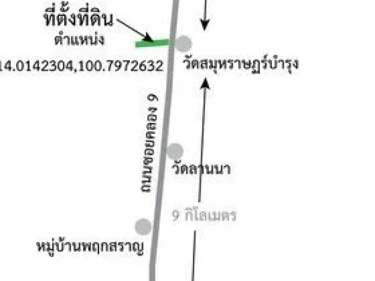 ขายด่วนที่ดิน 12-3-72 ไร่ ถนนซอยคลอง 9 ตลำลูกกา อลำลูกกา