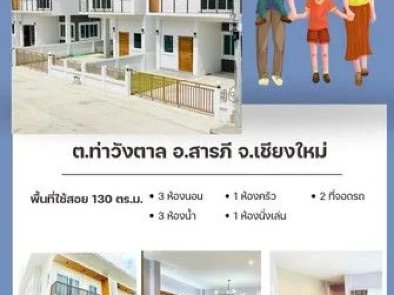 ขายบ้านสวยสไตล์โมเดิร์น ทำเลดี เชียงใหม่ ตท่าวังตาล อสารภี