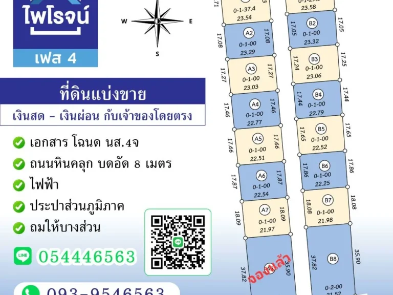 ขายที่ดิน คลอง 15 องครักษ์ ย่านตลาดค้าขายต้นไม้ 100 ตรว