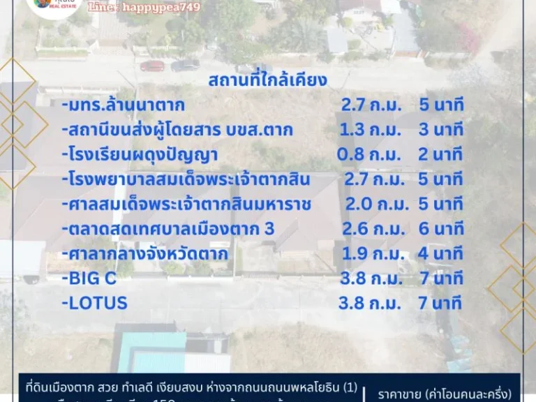 ที่ดินเปล่า จตาก 60 ตรวา ตรงข้าม มทรล้านนาตาก ทำเลดี