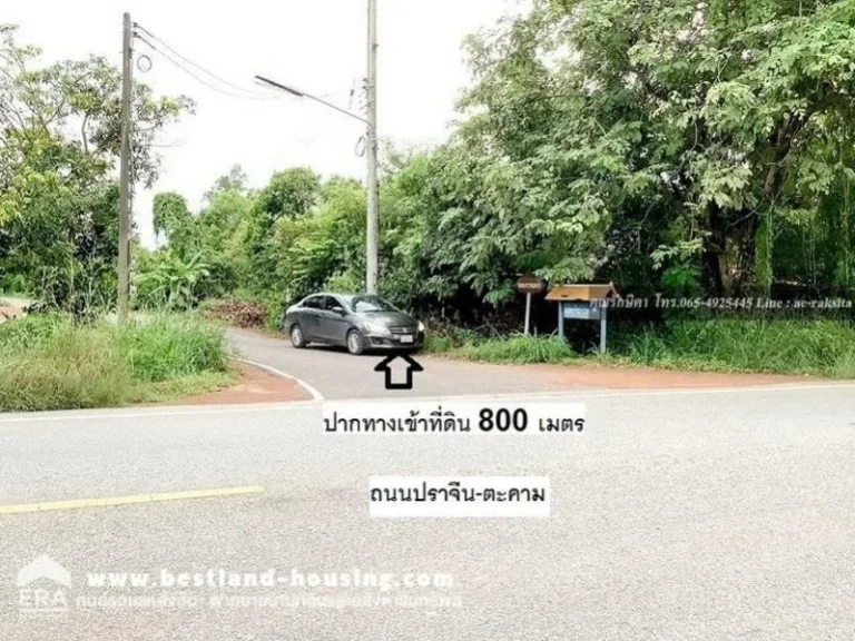 ขายที่ดิน 2 ไร่ 2 งาน 205 ไร่ ใกล้ถนนปราจีนตะคาม เพียง 100