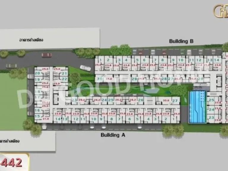 ดิ อินดี๊ด คอนโด อมตะ ชลบุรี คอนโด Low-Rise 8 ชั้น 2 อาคาร