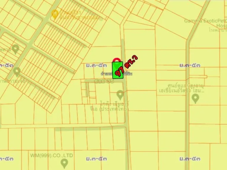 ขายที่ดิน 97 ตรว ซพัฒนาการ 94 อ่อนนุชสุขุมวิท 77 