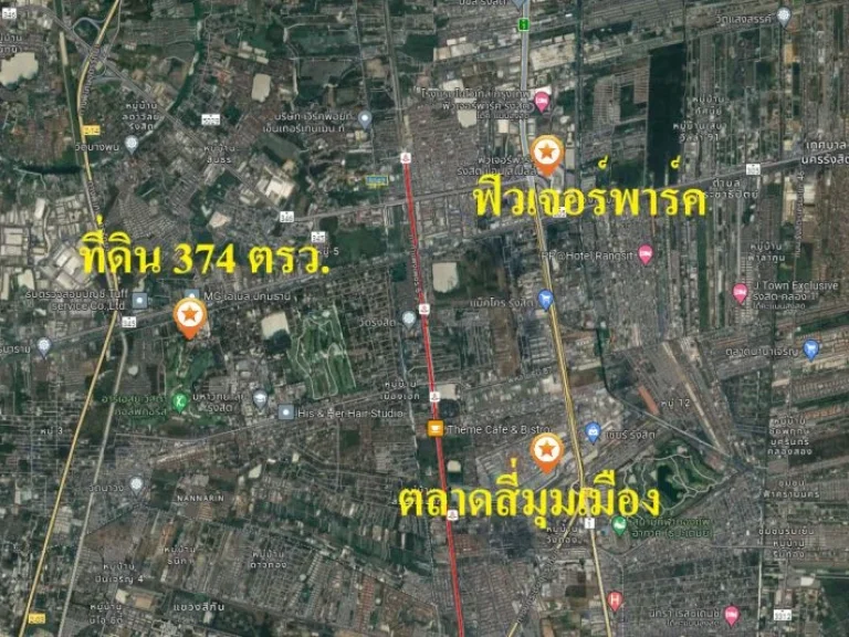 ขายที่ดินเปล่า 374 ตรว ติดสนามกอร์ฟ หมู่บ้านเมืองเอกโครงการ4