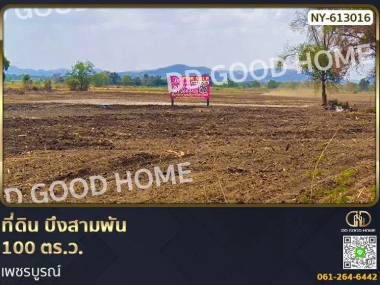 ที่ดิน บึงสามพัน 100 ตรว เพชรบูรณ์ ใกล้วัดบึงสามพันล่าง