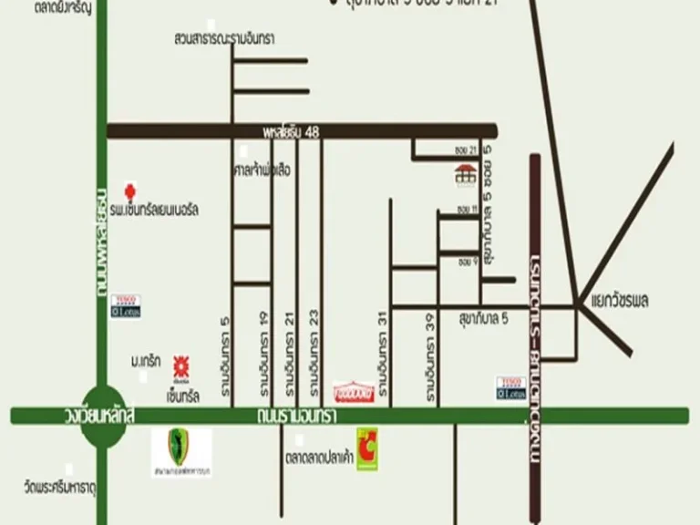 ขายต่ำกว่าประเมิน229ล้านบาท ทาวน์เฮ้าส์20ตรว มจามจุรีพาร์ค