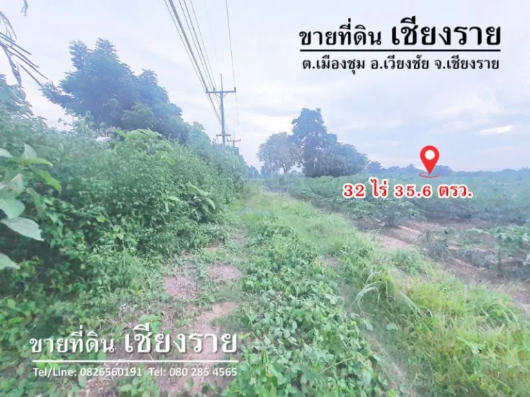 ขาย ที่ดิน ทำเลดี ที่ดินเชียงราย 32 ไร่ 356 ตรวา