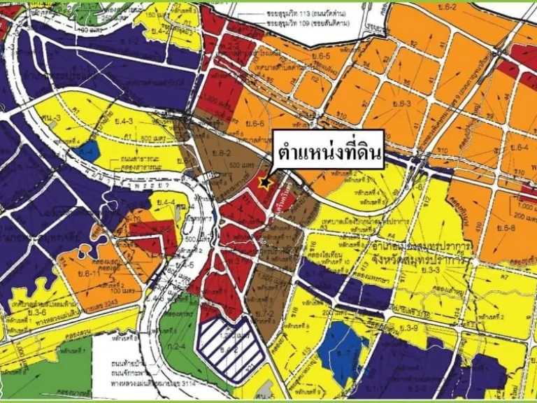 ที่ดินถมแล้วในหมู่บ้านชานสมุทร ซอย 2 ติดถนนศรีนครินทร์