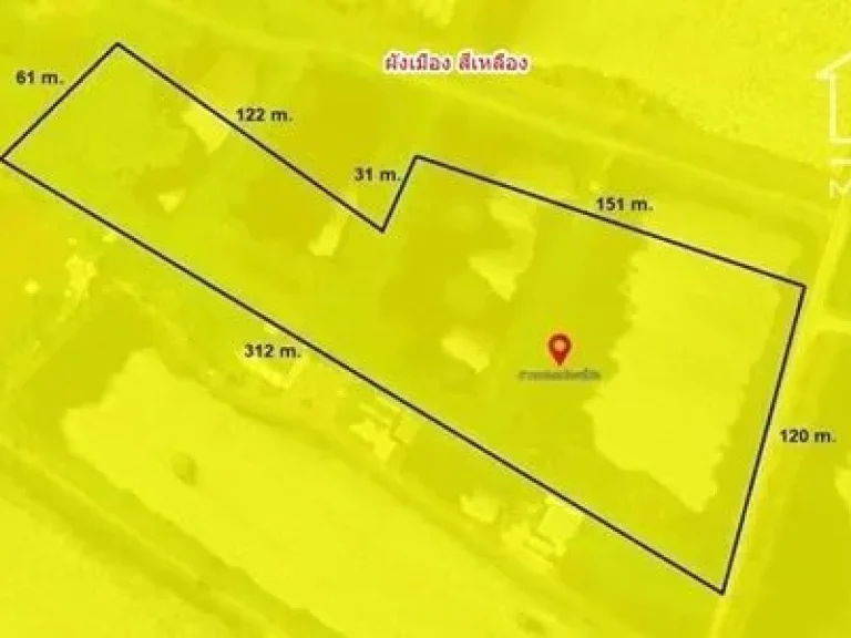 ขายที่ดินเปล่า เนื้อที่ 14-1-91 ไร่ ทําเลทอง ผังสีเหลือง