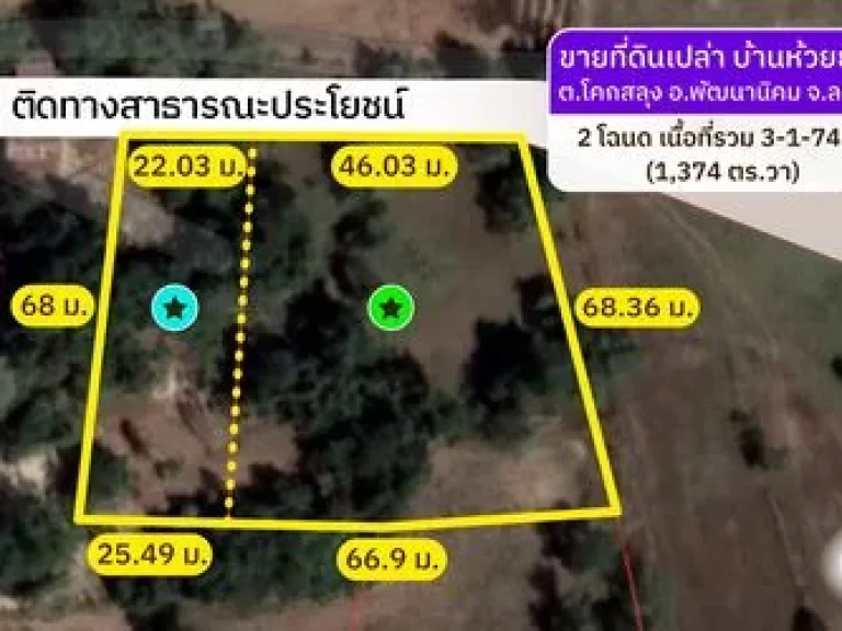 ขายที่ดินโคกสลุง ถมแล้ว บ้านห้วยยาง อพัฒนานิคม จลพบุรี