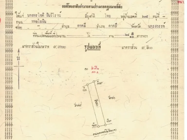 ขายที่ดินเปล่าติดถนนพหลโยธิน ใกล้ ธกสตาคลี