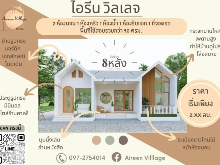 ขายถูกมาก บ้านเดี่ยวชั้นเดียว มไอรีนวิลเลจคลอง9 อหนองเสือ