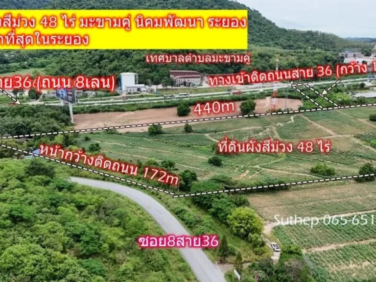 ขายที่ดินผังสีม่วง 48 ไร่ ราคาถูกที่สุด เหมาะสร้างโรงงาน