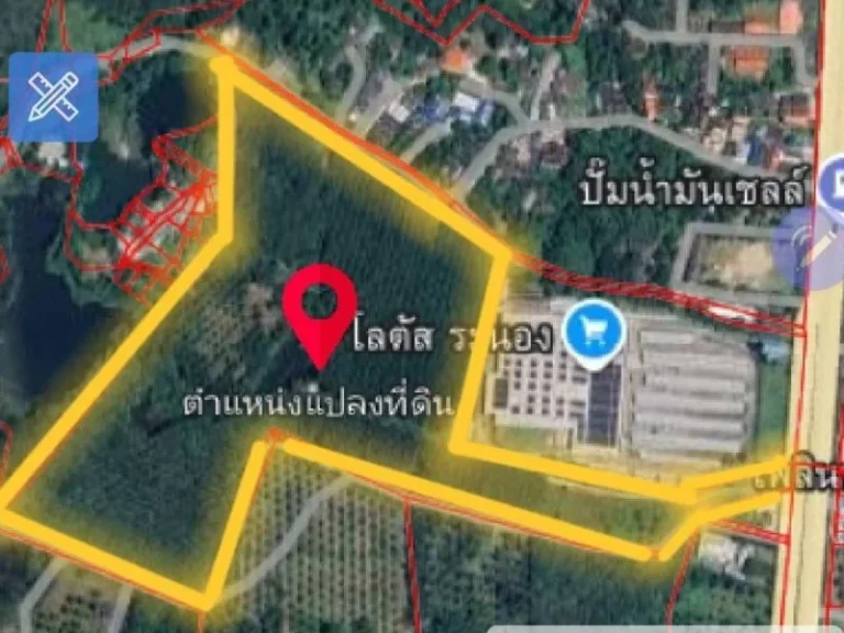 ขายที่ดิน 64 ไร่ 15110 ตรว ในตัวเมือง จระนอง ติดโลตัส