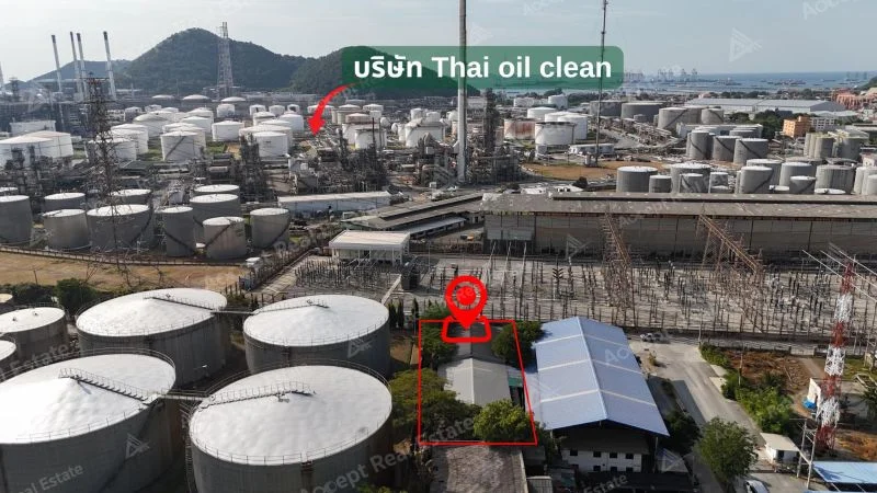 ที่ดินพร้อมสิ่งปลูกสร้างสวยทำเลดีใกล้ Thai Oil อ่าวอุดม