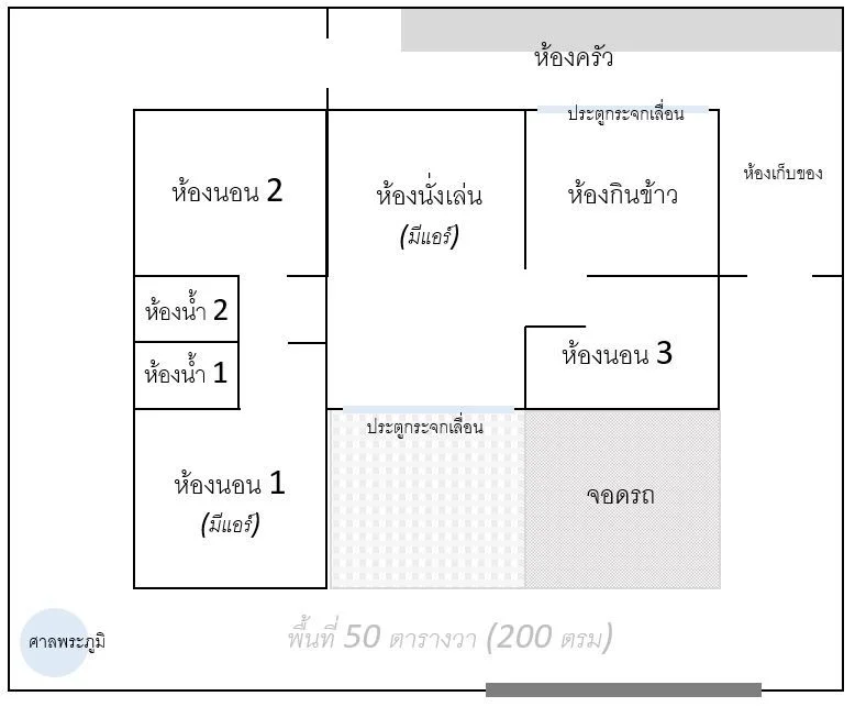 ขายบ้านเดี่ยว 3นอน 2น้ำ 50ตรว ใกล้ถนนบายพาสเมืองเชียงราย