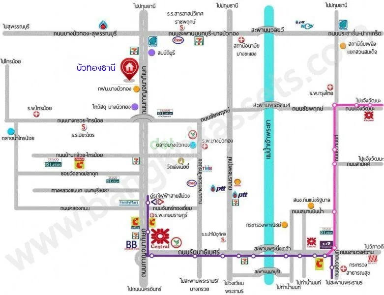 ขายอาคาร ทำเป็นบ้านเช่า ม.บัวทองธานี 100 ตรว 18 ห้อง