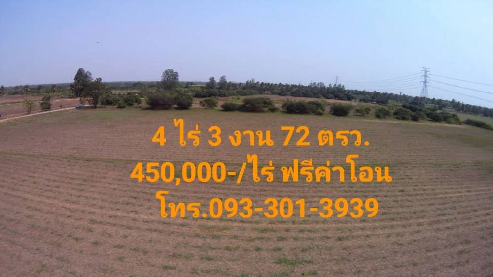 ขายที่ดิน 4 ไร่ 3 งาน 72 ตรว. ต.หนองกลางนา อ.เมือง ราชบุรี