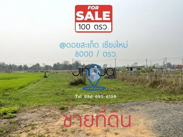 ขายที่ดินดอยสะเก็ด เชียงใหม่ 100 ตารางวา