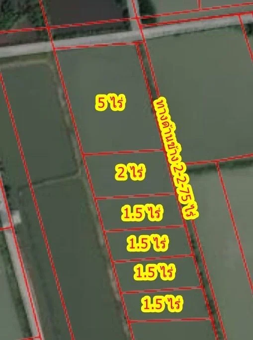 ขายที่ดิน เทียนทะเล 25 ขนาด 13 ไร่ แถมฟรีทาง 2-2-75 ไร่