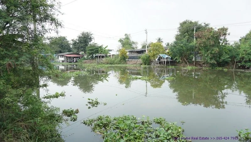 ขายที่ดิน ติดริมน้ำธรรมชาติ 376 ตรว.ศาลาธรรมสพน์ อากาศดีมาก